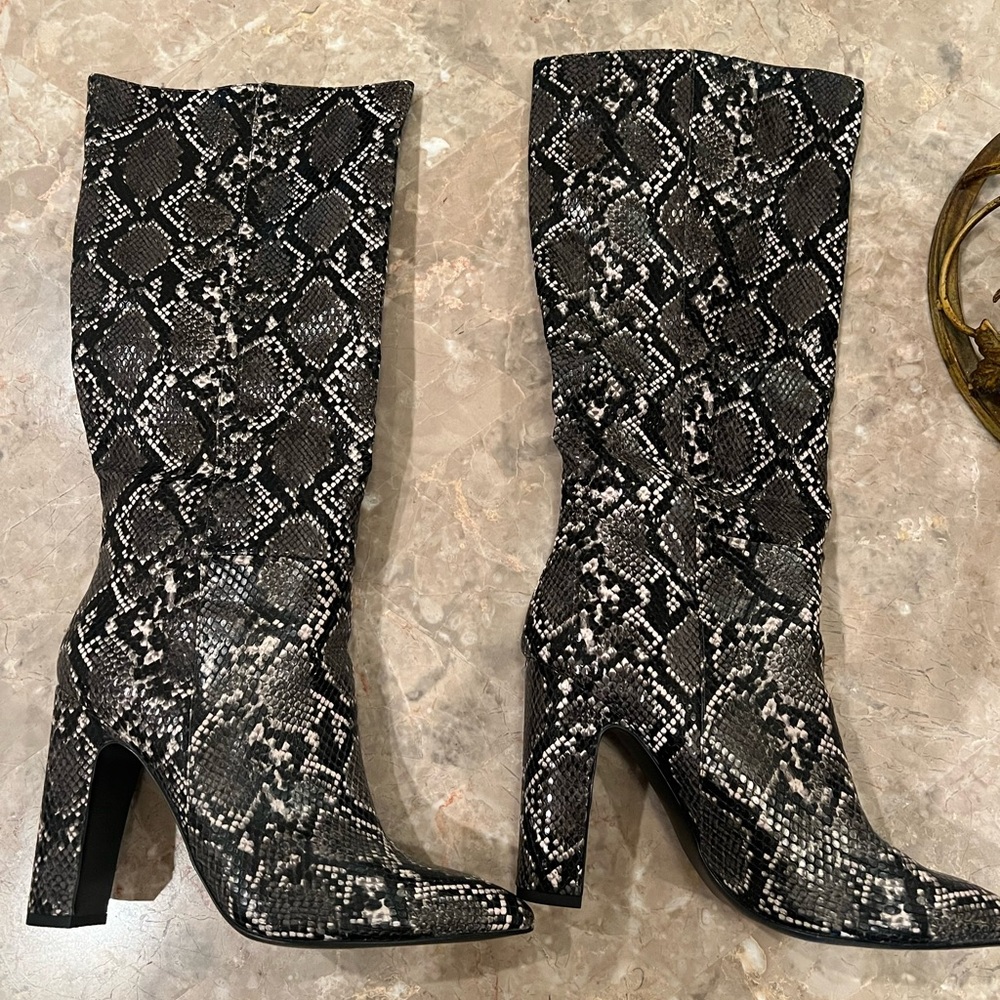 Snake Print Boots
